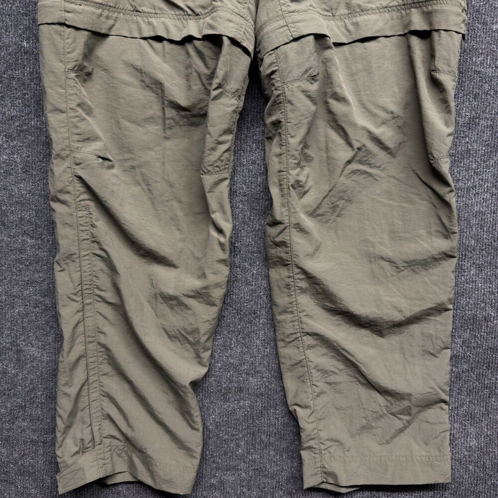 REI Sahara Womens 4 Convertible Cargo Pants Zip Off Hiking Shorts Nylon Green - Picture 3 of 16